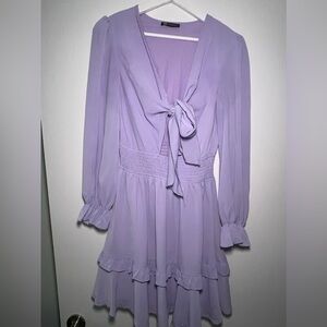 Pretty Garden Womens short A line dress lilac